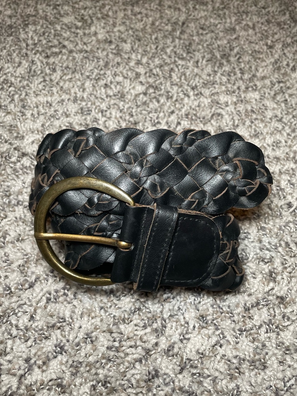 Faded Glory Womens Wide Dark Brown 100% Leather Belt Size L